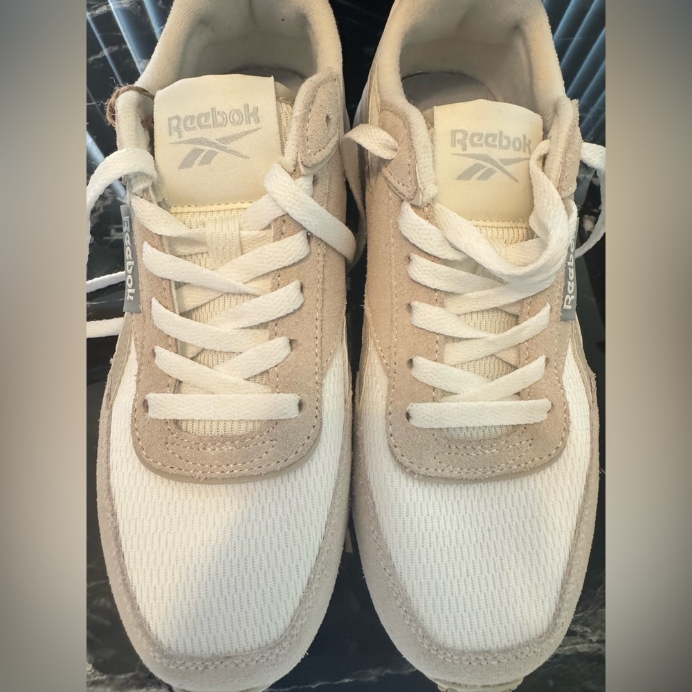 Reebok  Women Cream and Tan Sneakers